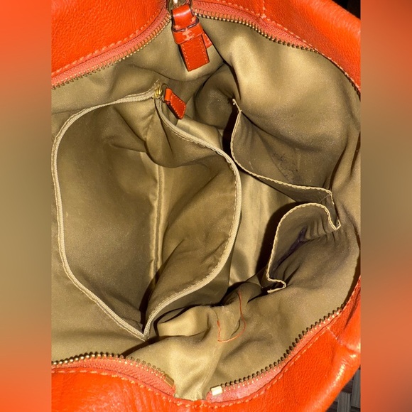 Coach Madison Isabelle Leather Hobo Shoulder Bag in Orange F17275 - Picture 12 of 16